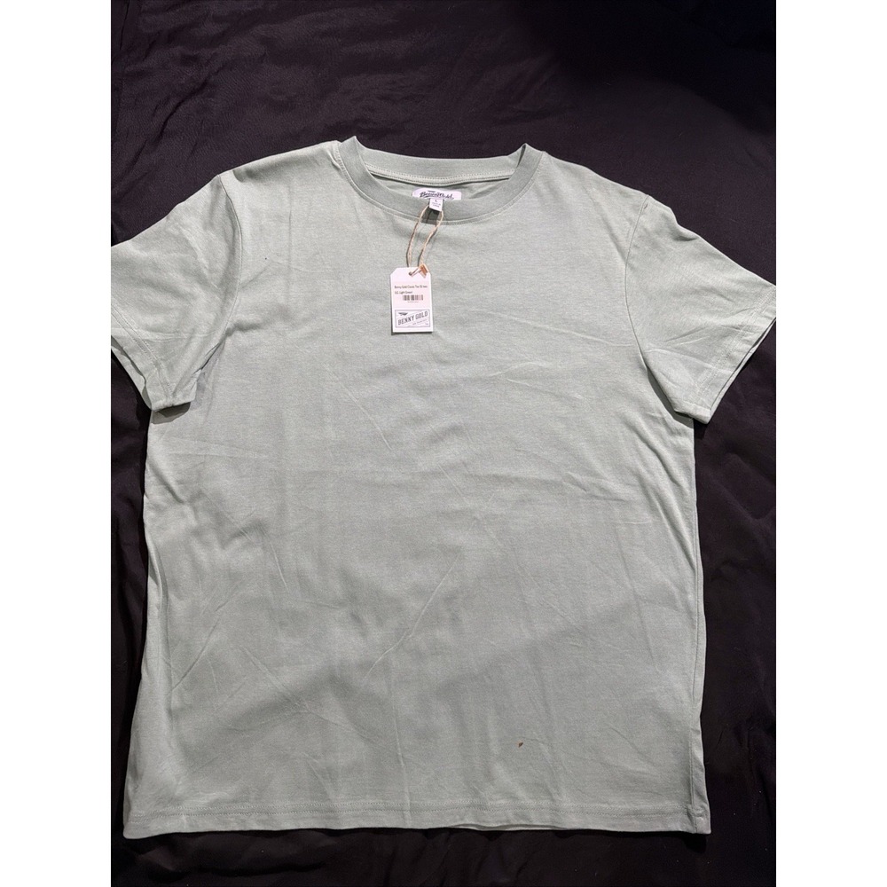 Benny Gold Classic Tee SS Light Green Mens Large Short Sleeve Crewneck T-Shirt